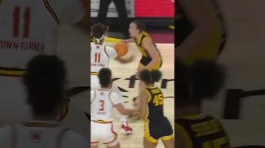 Caitlin Clark with a TOUGH buzzer beater! 😤 #Iowa #Basketball #CaitlinClark