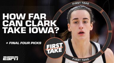 HOW FAR can Cailtin Clark take Iowa? 🤔 Andraya Carter says their region is the HARDEST! | First Take