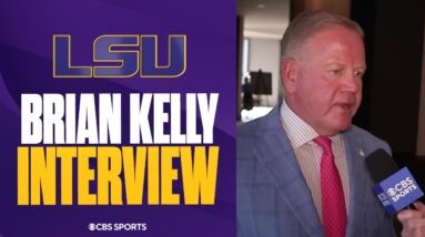 Brian Kelly discusses new College Football Playoff and LSU QB expectations | CBS Sports